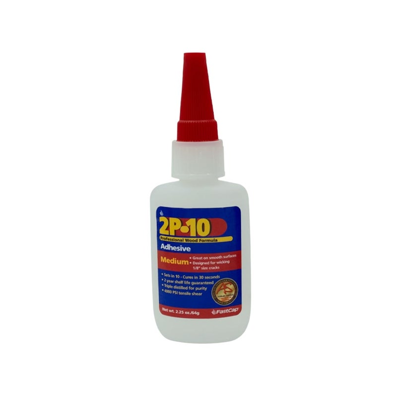 FastCap 2P-10 Professional Medium Wood Adhesive Glue - Ideal for Wood Works - All Purpose Application - 4000 PSI Tensile & Sheer - 2 oz. - 80069 - Image 1